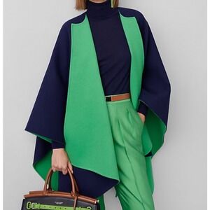 Ralph Lauren Purple Label Reversible Cape Poncho Made In Italy Luxury